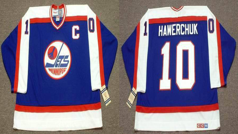 2019 Men Winnipeg Jets #10 Hawerchuk blue CCM NHL jersey->winnipeg jets->NHL Jersey